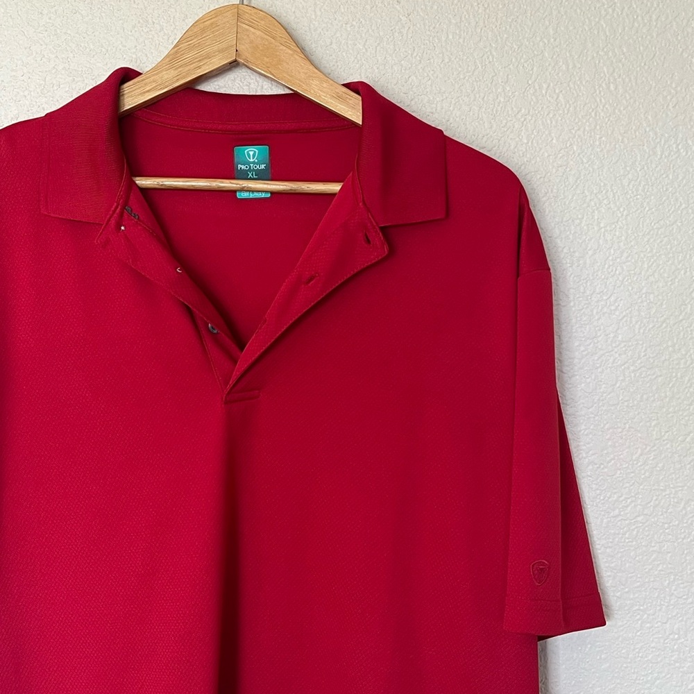Pro Tour | Red Textured Airplay Polo - Picture 3 of 8
